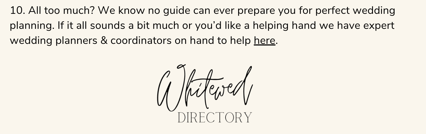 Wedding Planning Checklist